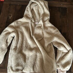 Fluffy tan hoodie